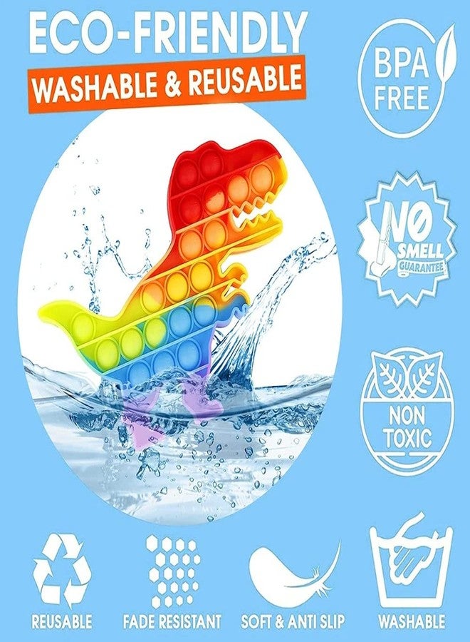 في جراسب ألعاب VGRASSP Pop It الحسية لتخفيف التوتر، مصنوعة من السيليكون لتخفيف الضغط، هدايا مبتكرة للأطفال والكبار - اللون حسب المتوفر (ديناصور) - Image 5